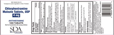 Image Of Label (Sda Chlorpheniramine Maleate 4 mg 1000 Ct. Label)